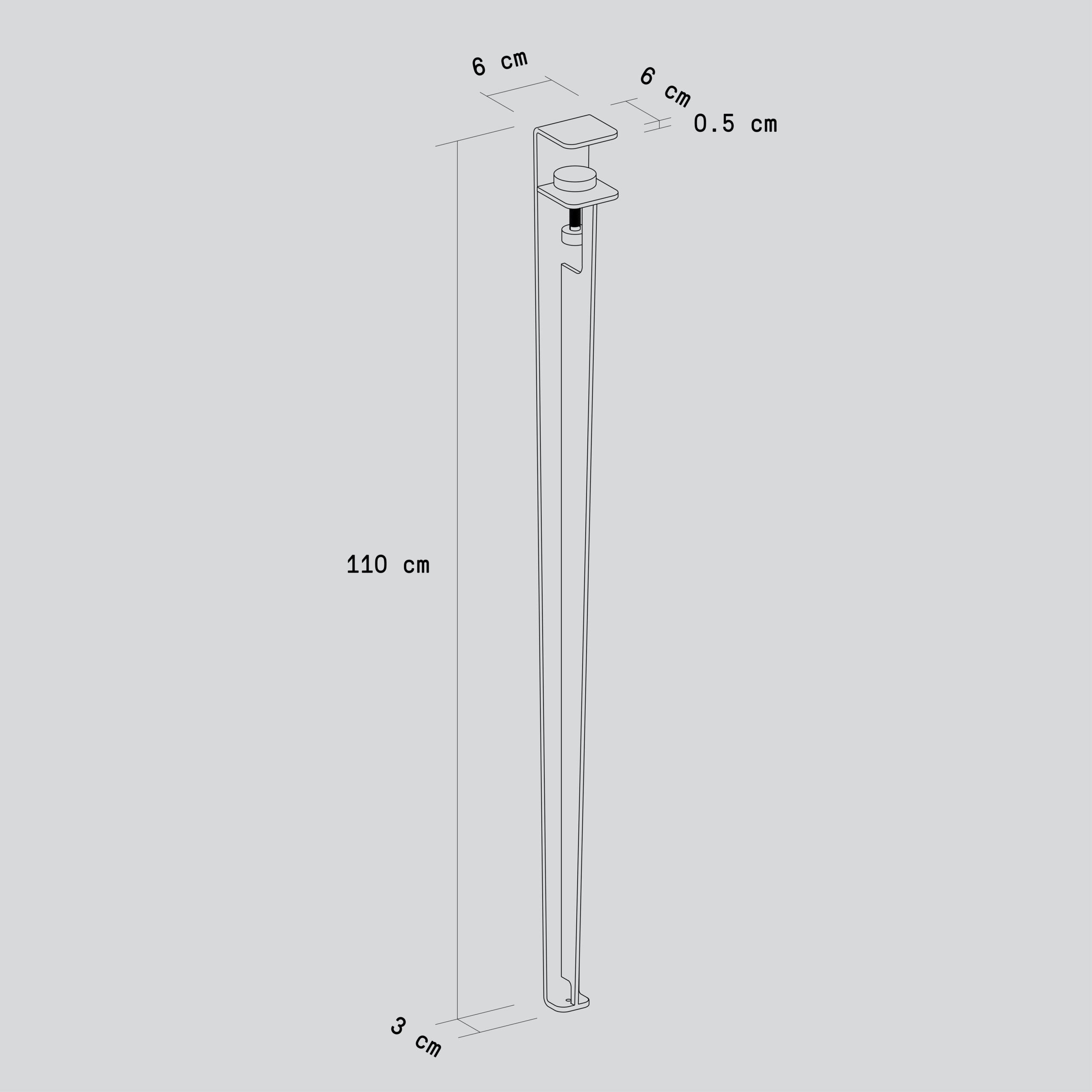 Tiptoeテーブル脚 110cm Bar table leg 110cm - create a unique piece of furniture