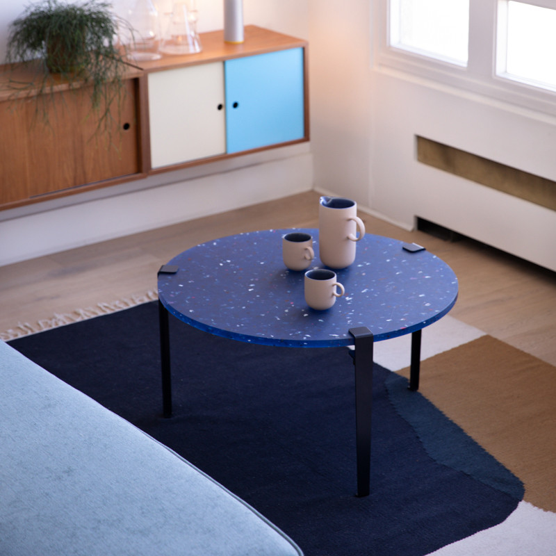 Blue store plastic table