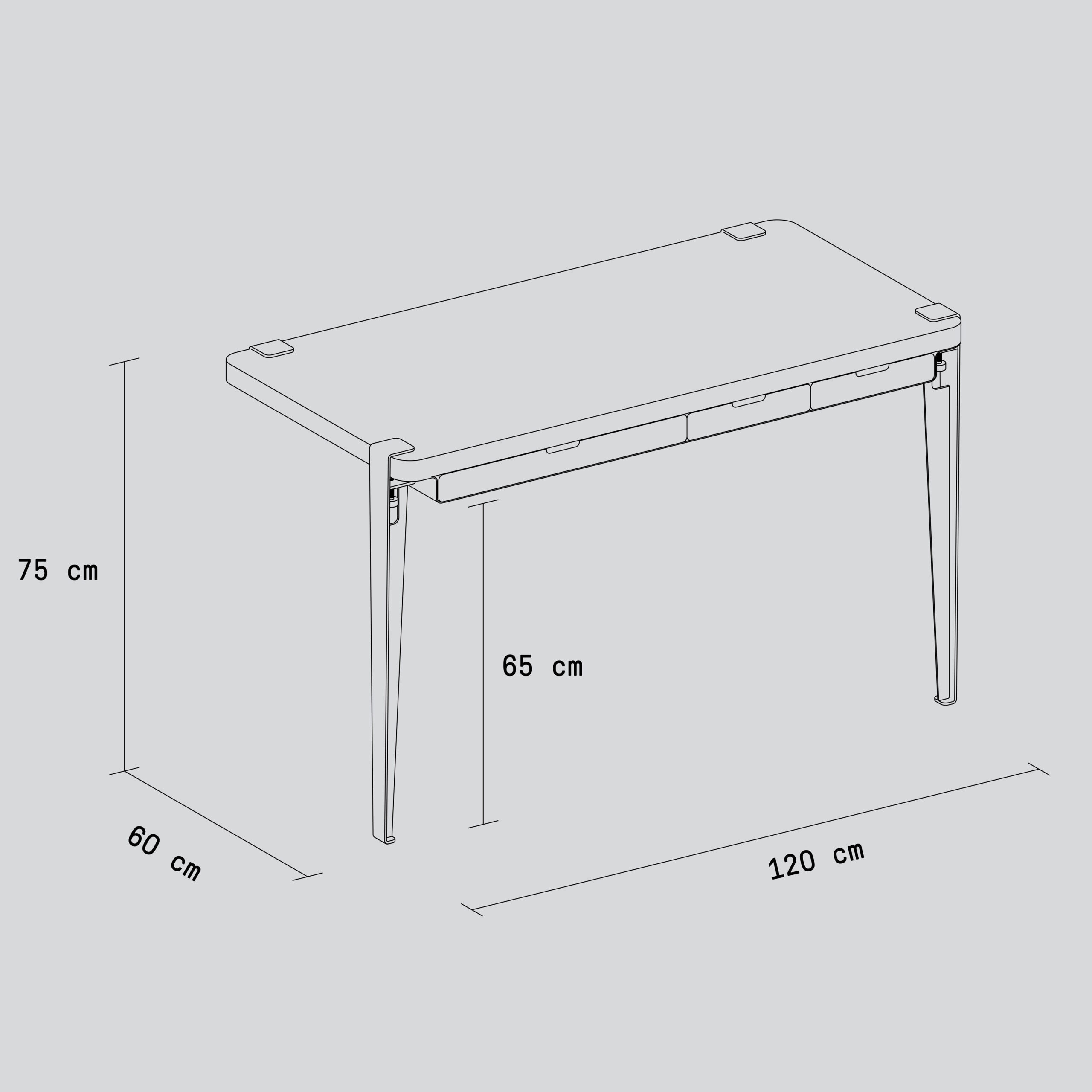 TIPTOE wall desk 120x60cm - eco-certified wood