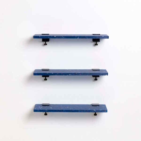 Set mit 3 Regalen aus recyceltem Plastik Bleu Pacifico - 60 x 20 cm