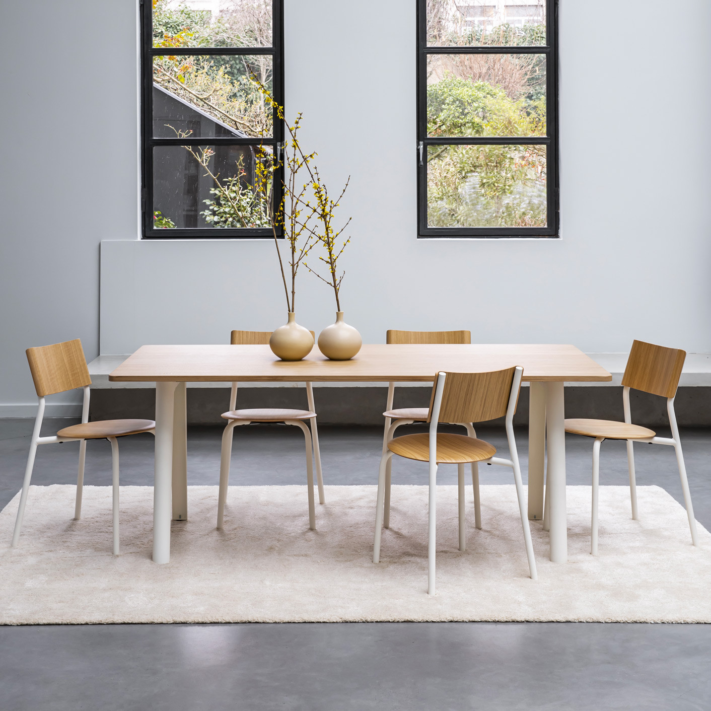 Design dining tables, in wood or recycled plastic - TIPTOE