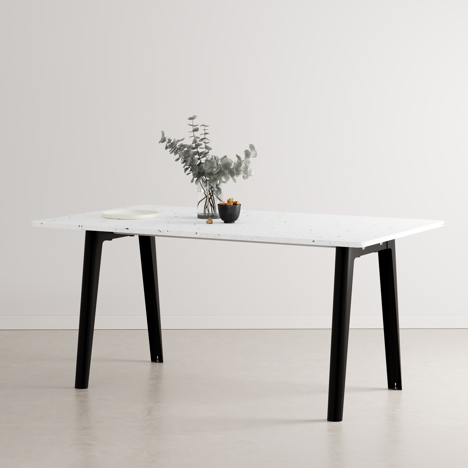 White plastic dining deals table