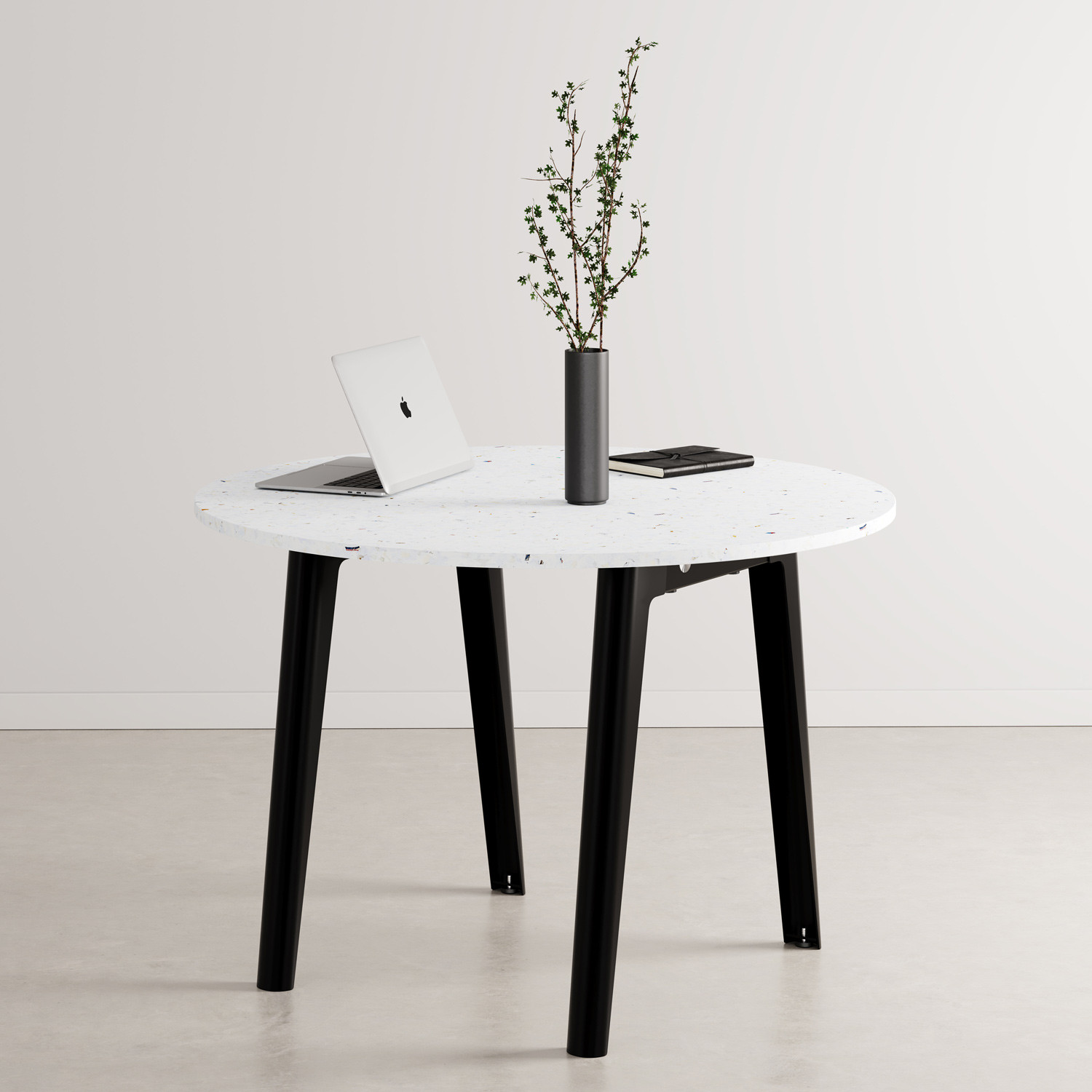 NEW MODERN round meeting table recycled plastic