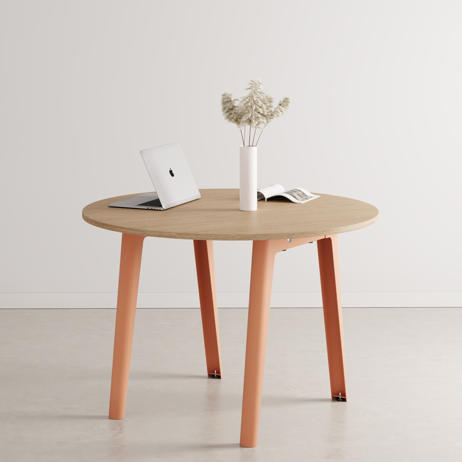 NEW MODERN round meeting table – eco–certified wood