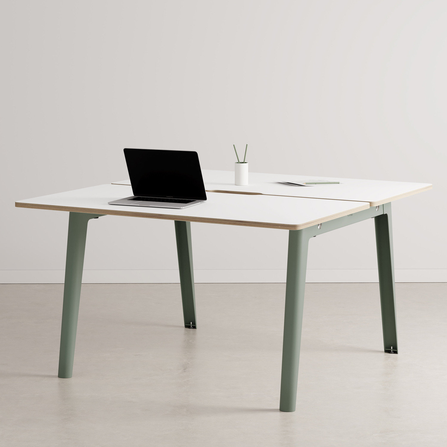 White deals plywood desk