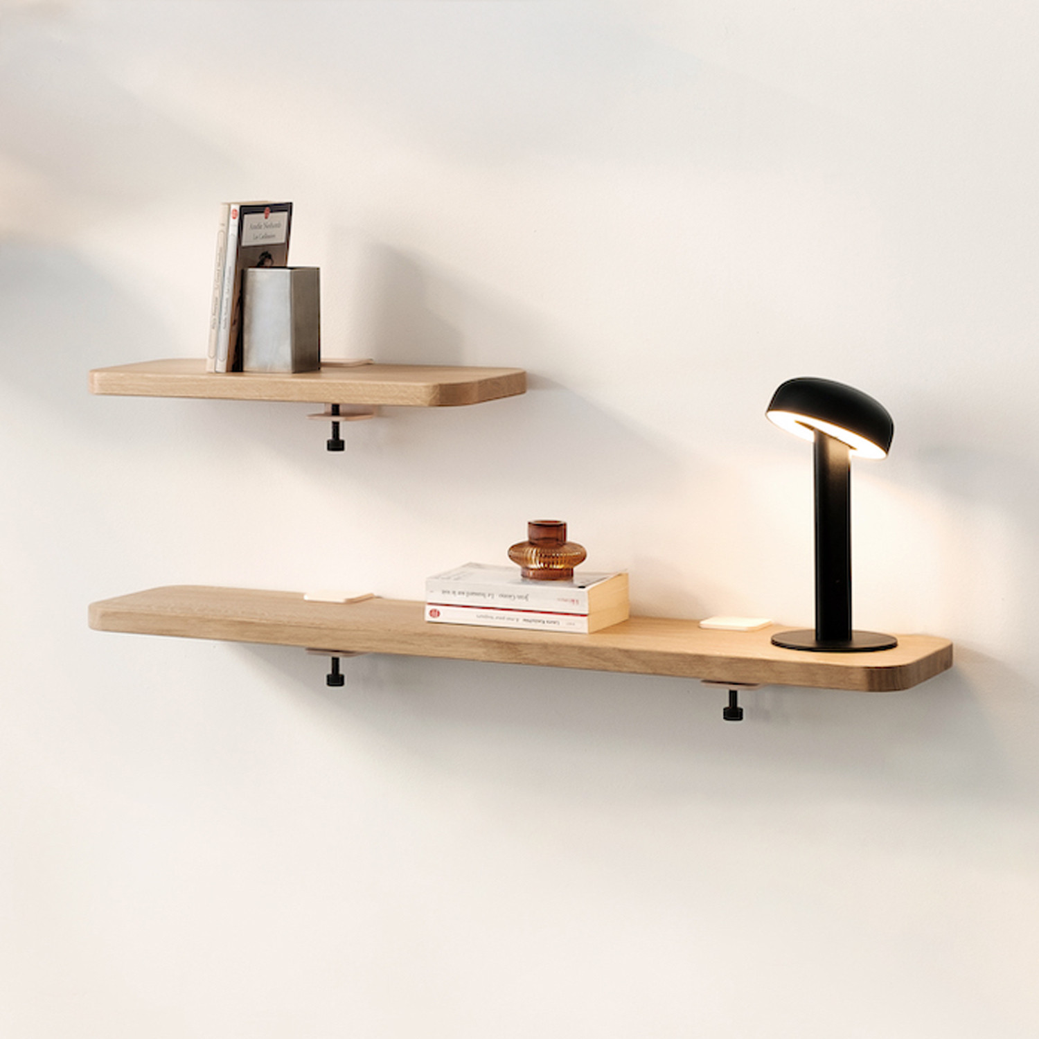 Etagère murale BRACKET - chêne massif - 60 à 150cm