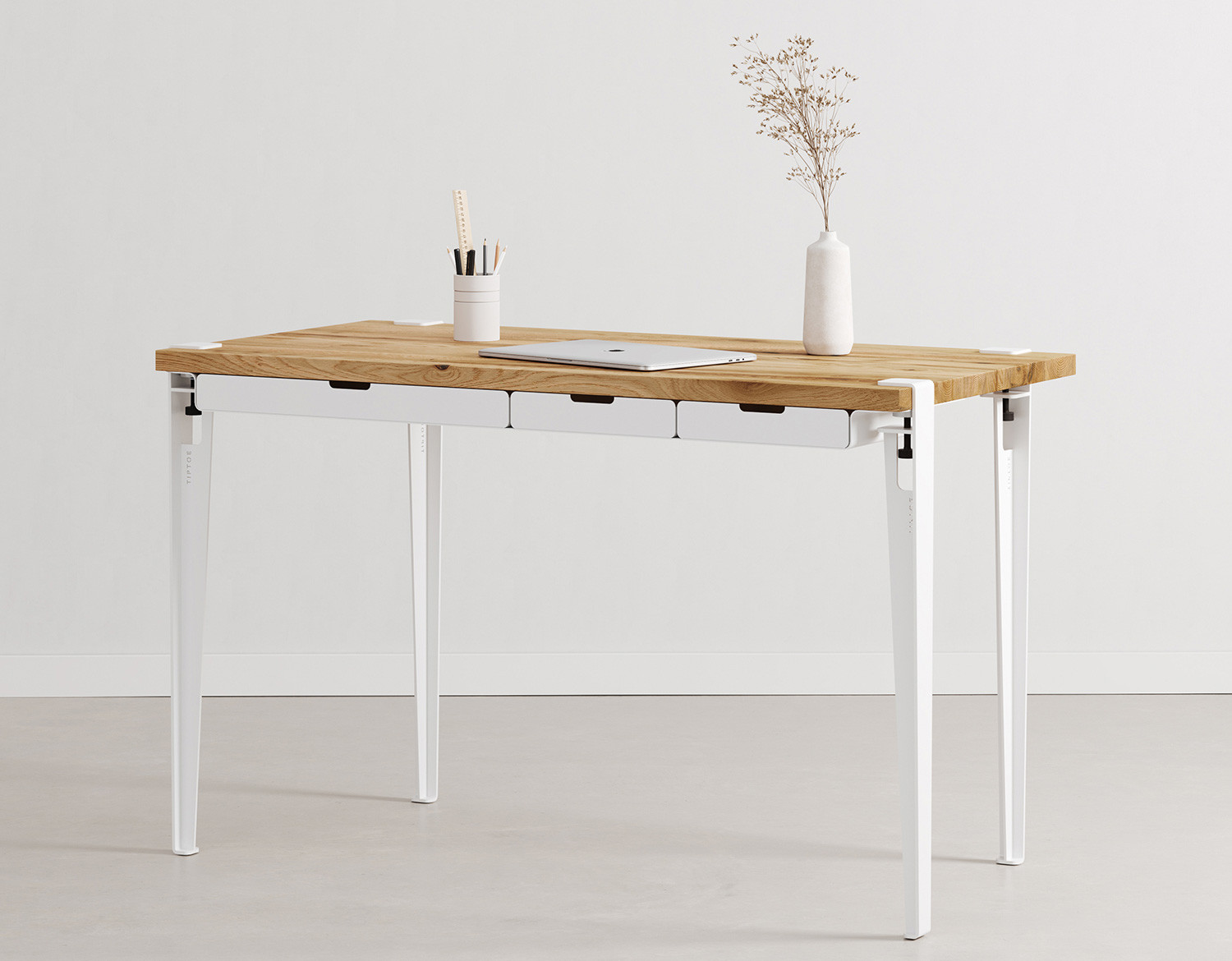 Bureau d'architecte bois durable Long. 120cm Hübsch – TRÈS. écodesign