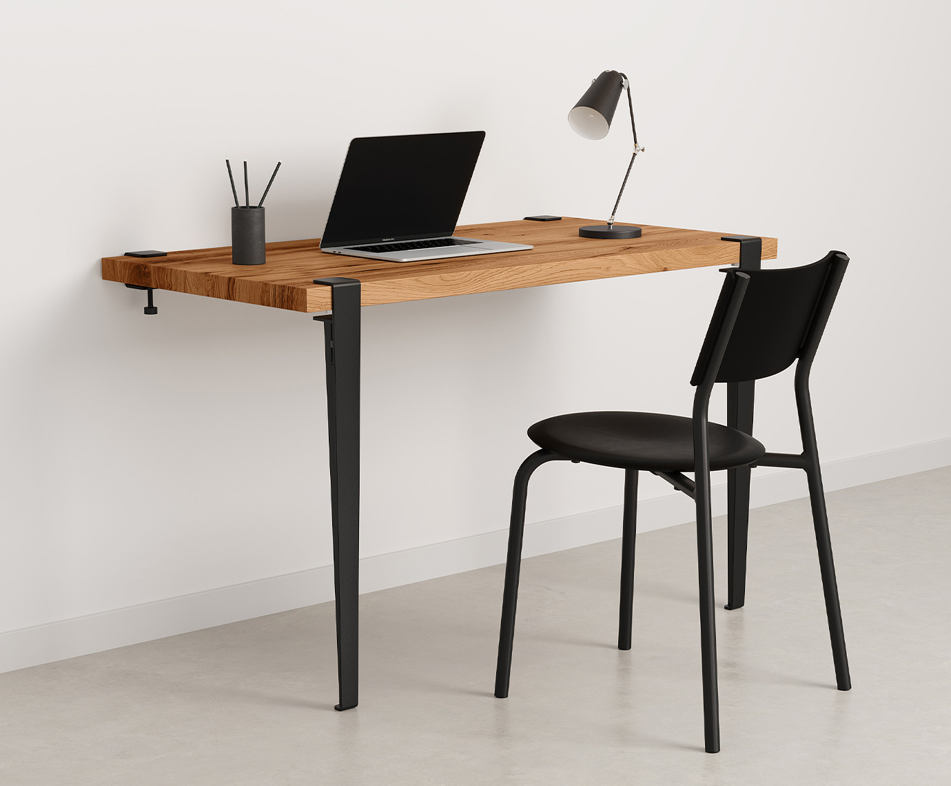 Table bureau en bois et métal pour bureau