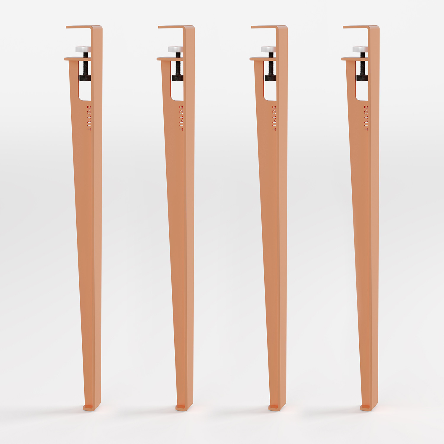 Set of 4 steel table legs 75 cm | TIPTOE