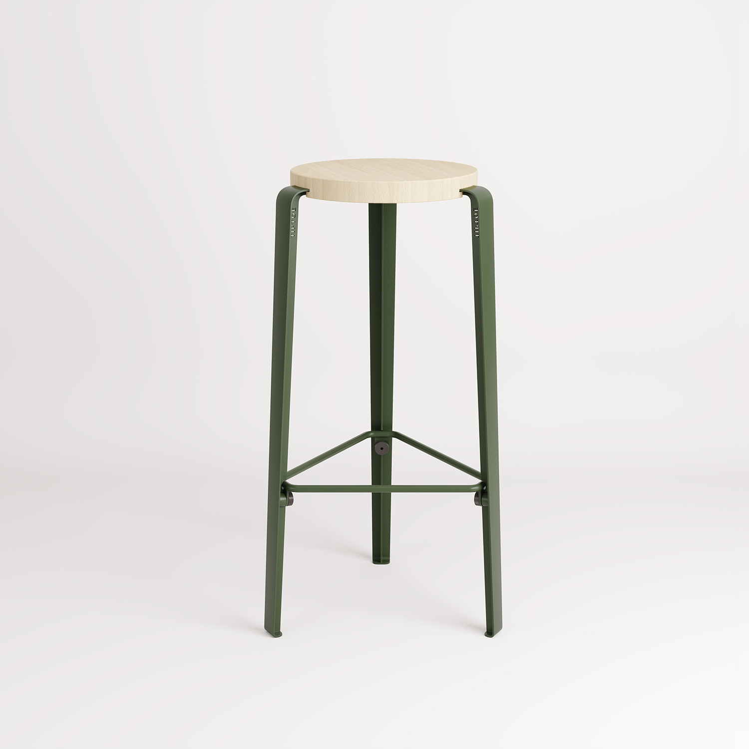 BIG LOU bar stool in solid wood