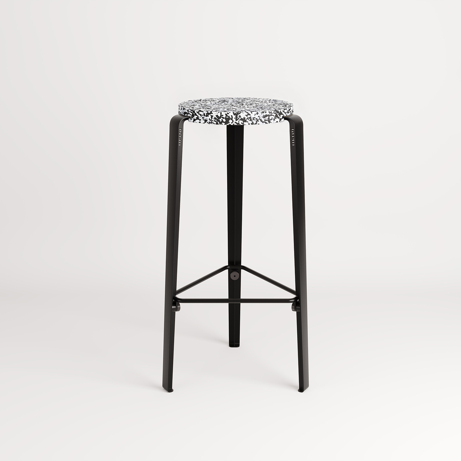 BIG LOU bar stool in recycled plastic MACCHIATO
