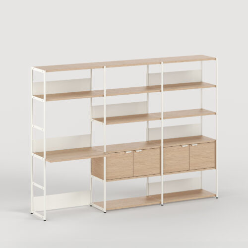 Etagère bureau UNIT - H180 à 215 x L244cm - bois éco-certifié