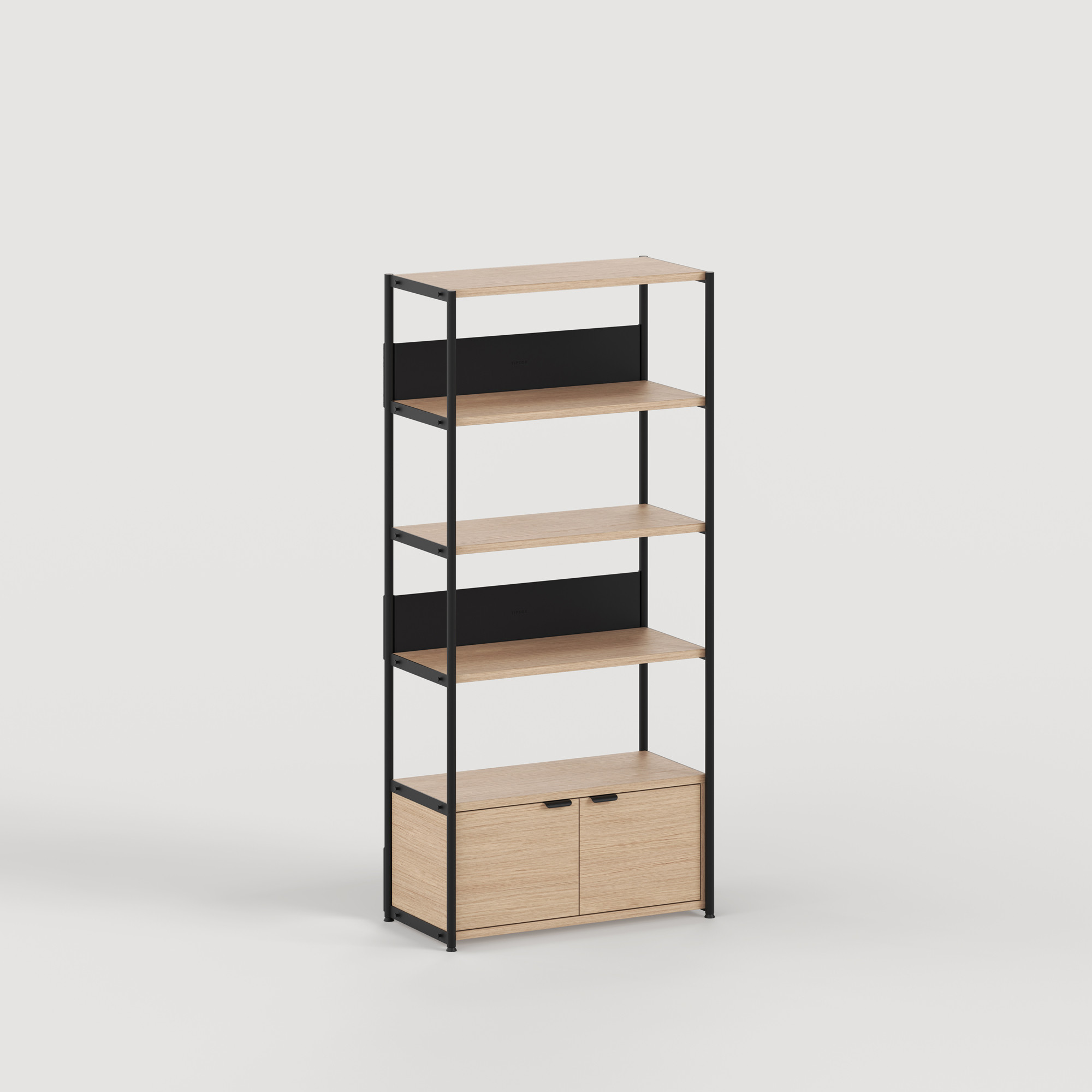 UNIT shelf H180 to 215 x W84cm in eco-certified wood