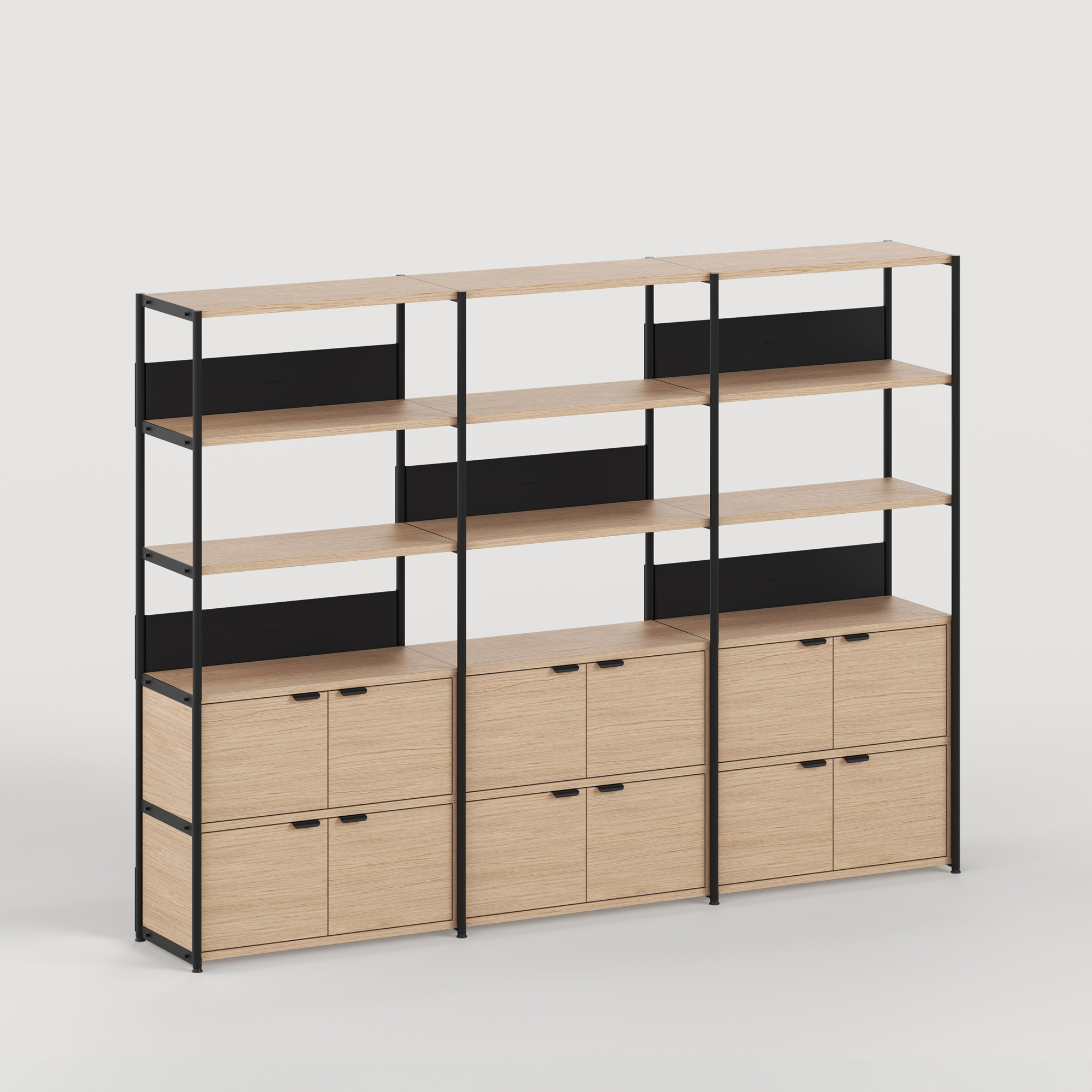 UNIT shelf - H180 to 215 x W240cm - eco-certified wood