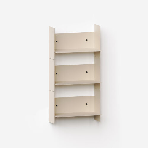 Set of 3 PLI steel wall shelves - 20 to 60cm