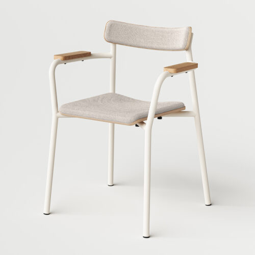 Chaise ÉTUDE avec accoudoirs - tissu recyclé
