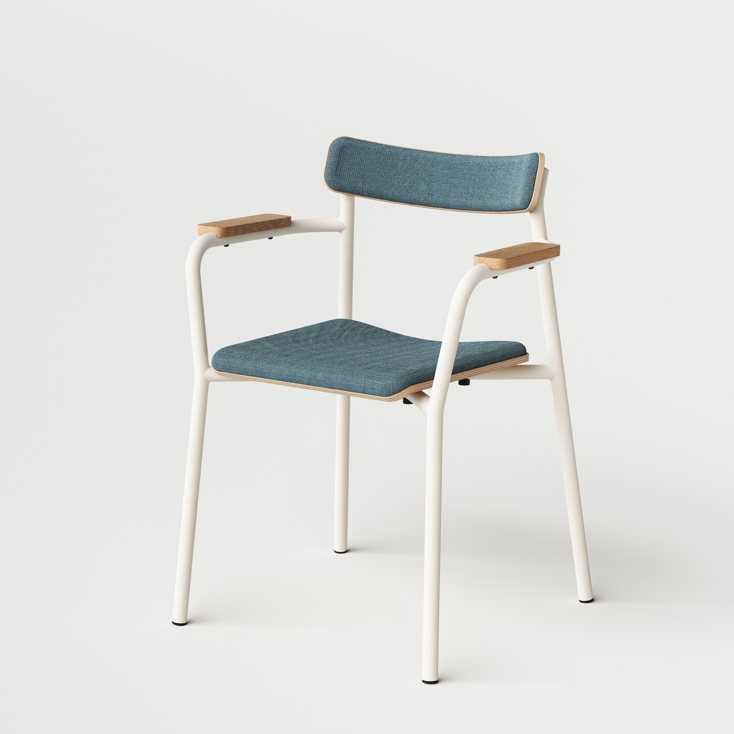 Chaise ÉTUDE avec accoudoirs - tissu recyclé