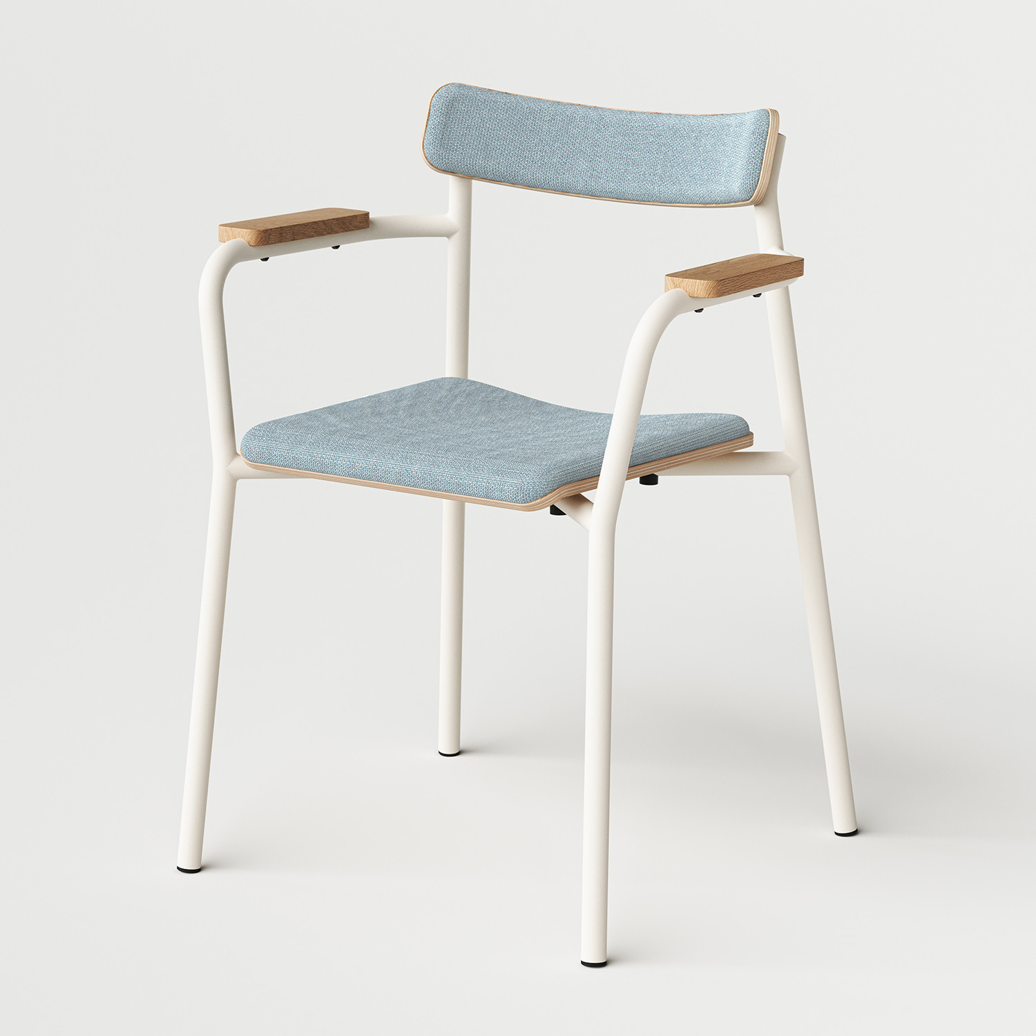 Chaise ÉTUDE avec accoudoirs - tissu recyclé