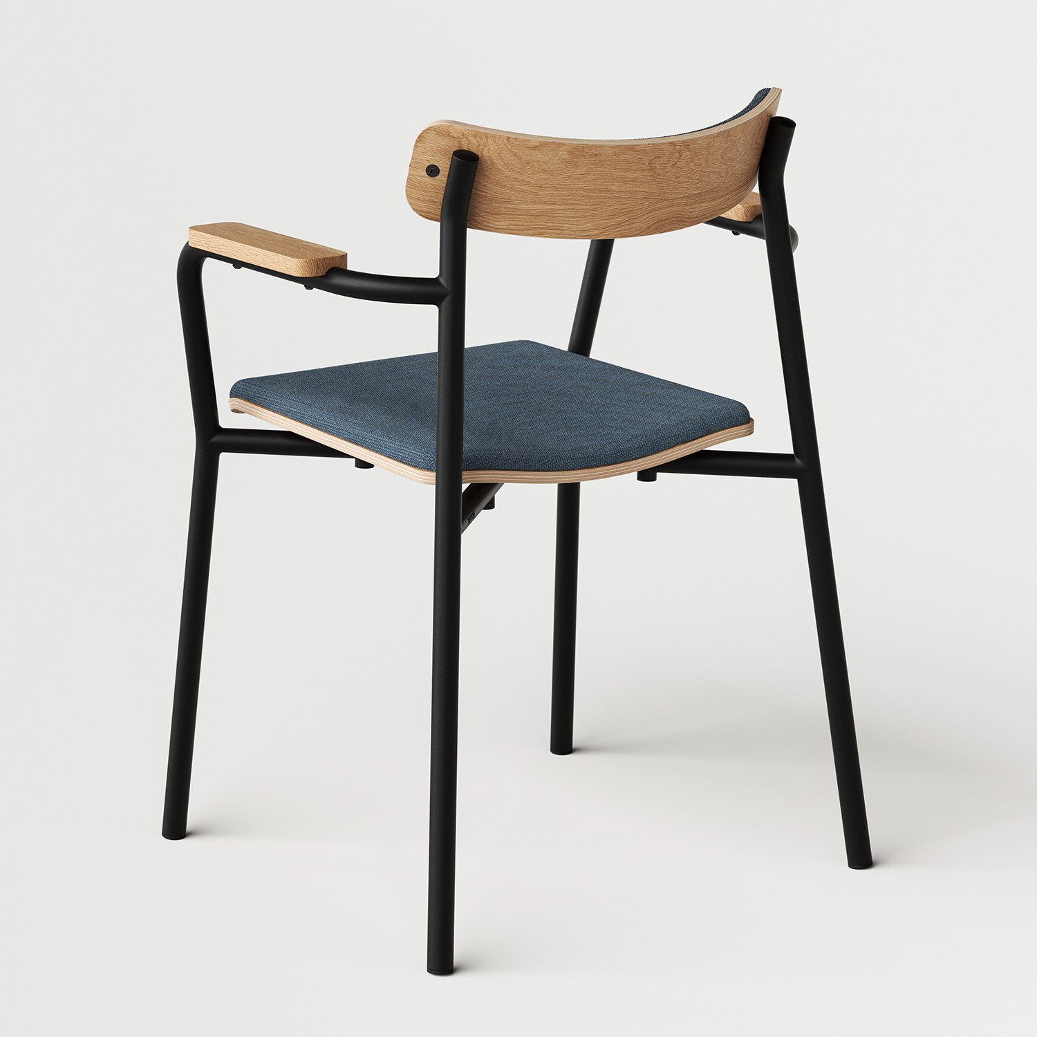 Chaise ÉTUDE avec accoudoirs - tissu recyclé