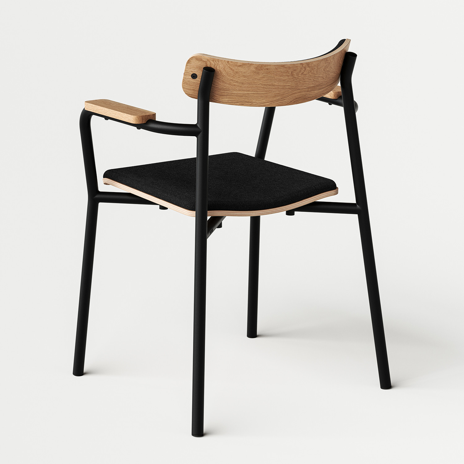 Chaise ÉTUDE avec accoudoirs - tissu recyclé