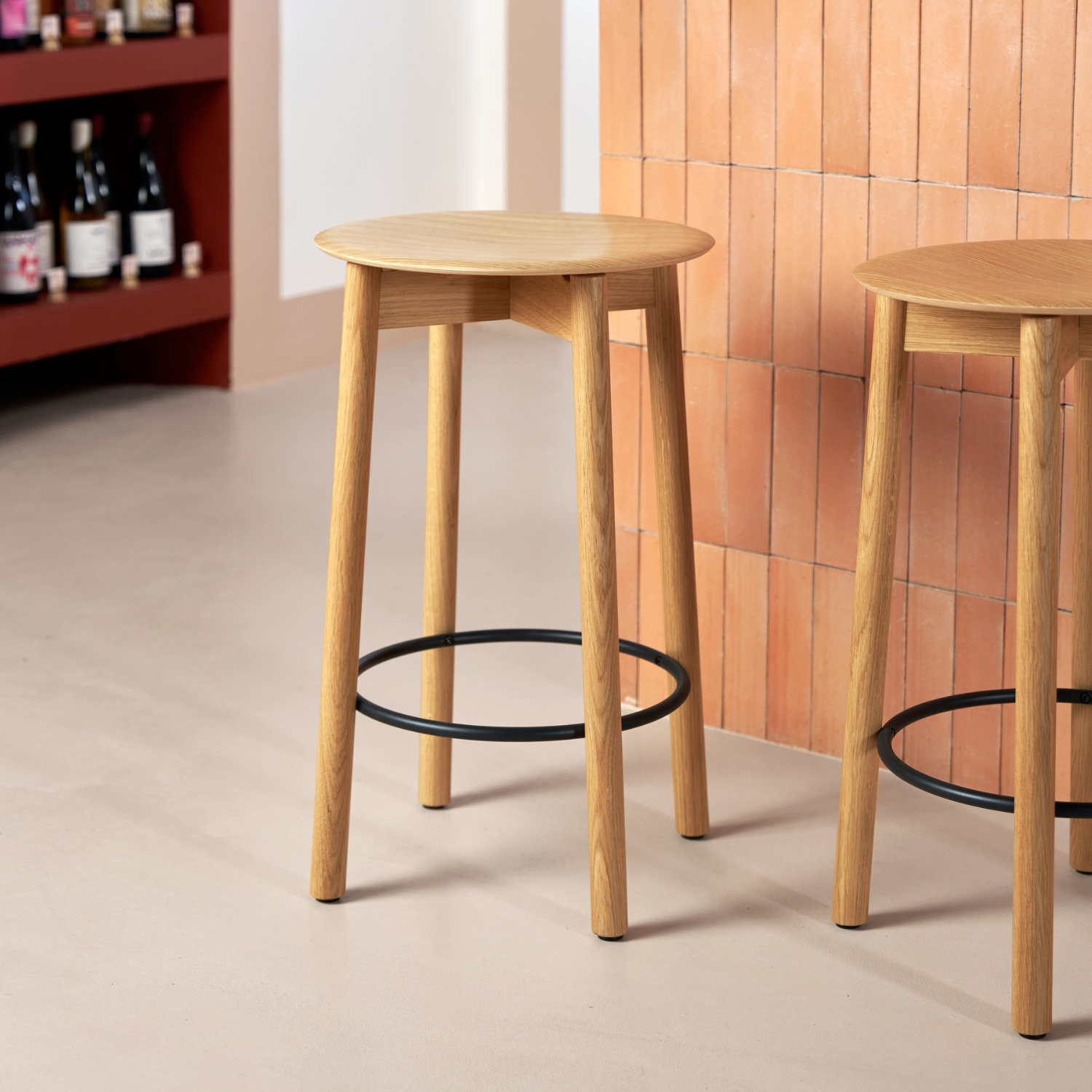 Tabouret de bar SSD full wood - bois éco-certifié