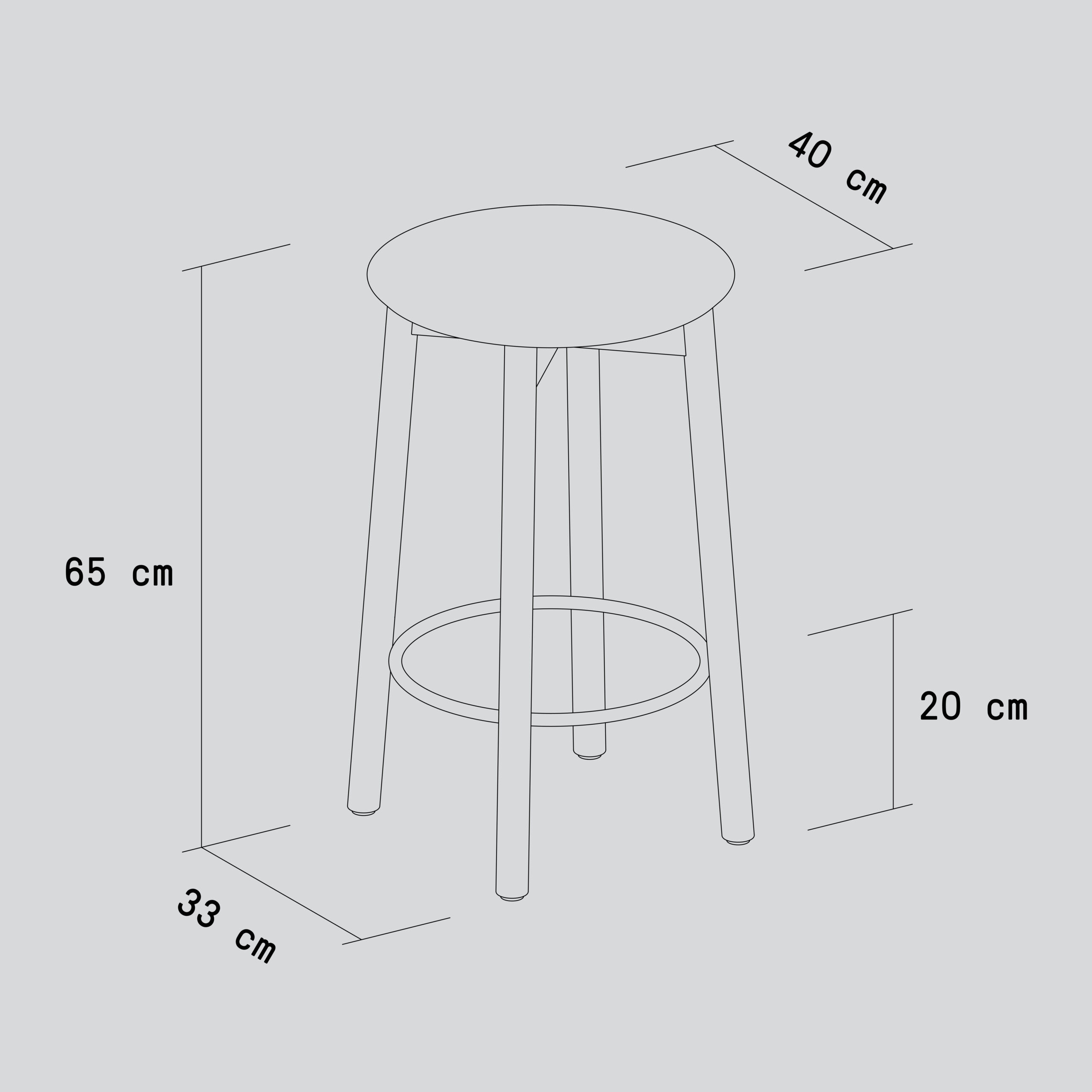 Barhocker SSD full wood - öko-zertifiziertes Holz