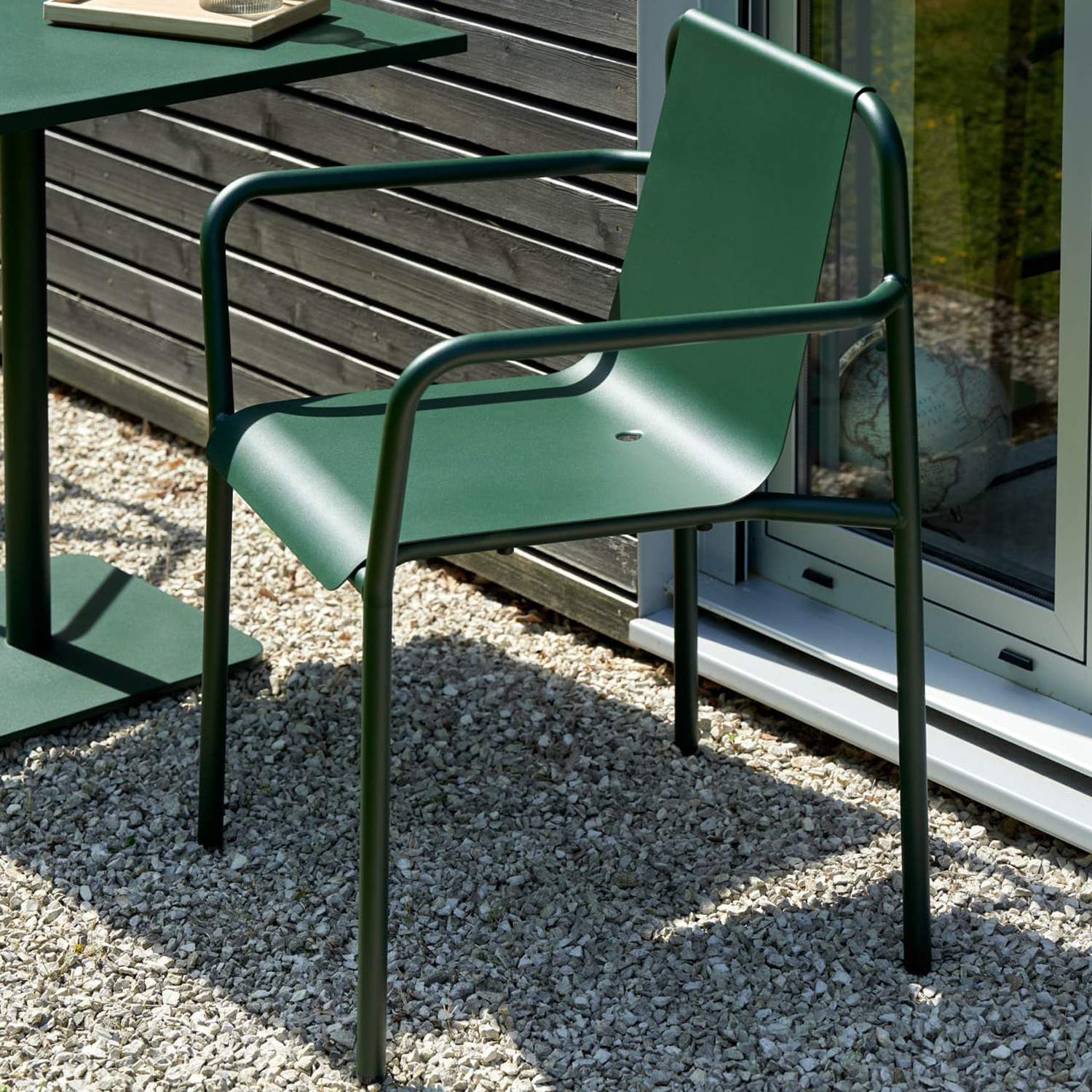 Chaise de jardin PANORAMA avec accoudoirs - acier thermolaqué