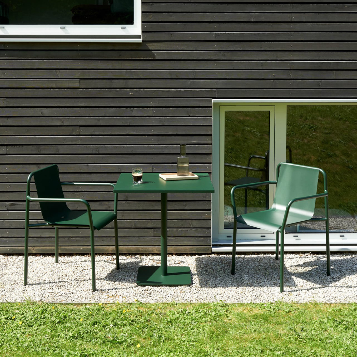 Chaise de jardin PANORAMA avec accoudoirs - acier thermolaqué