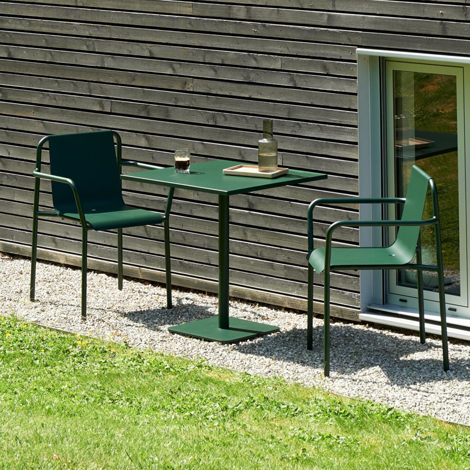 Chaise de jardin PANORAMA avec accoudoirs - acier thermolaqué