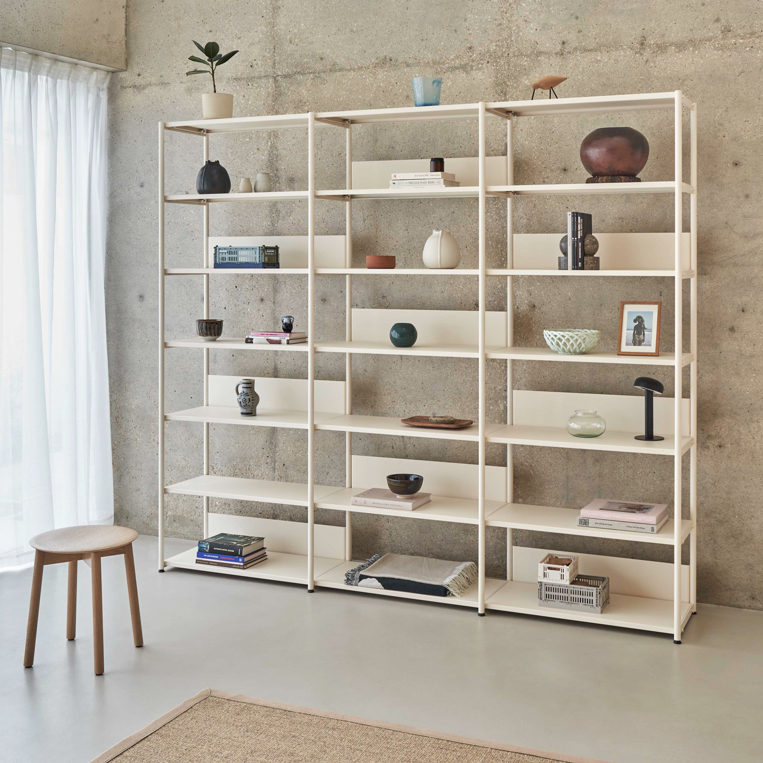Etagère UNIT - H180 à 215 x  L244cm - acier thermolaqué