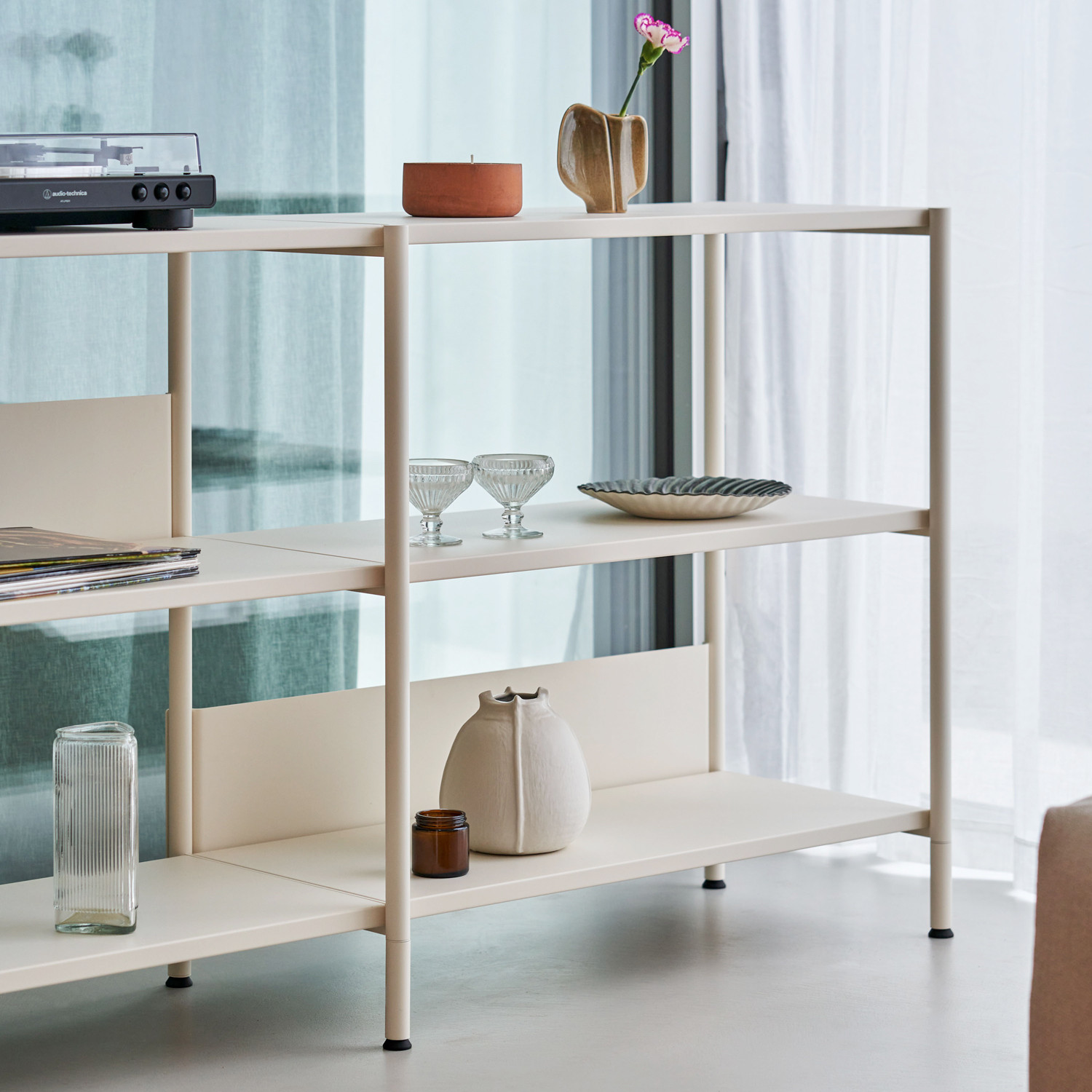 Etagère UNIT - H75 à 85 x  L164cm - acier thermolaqué