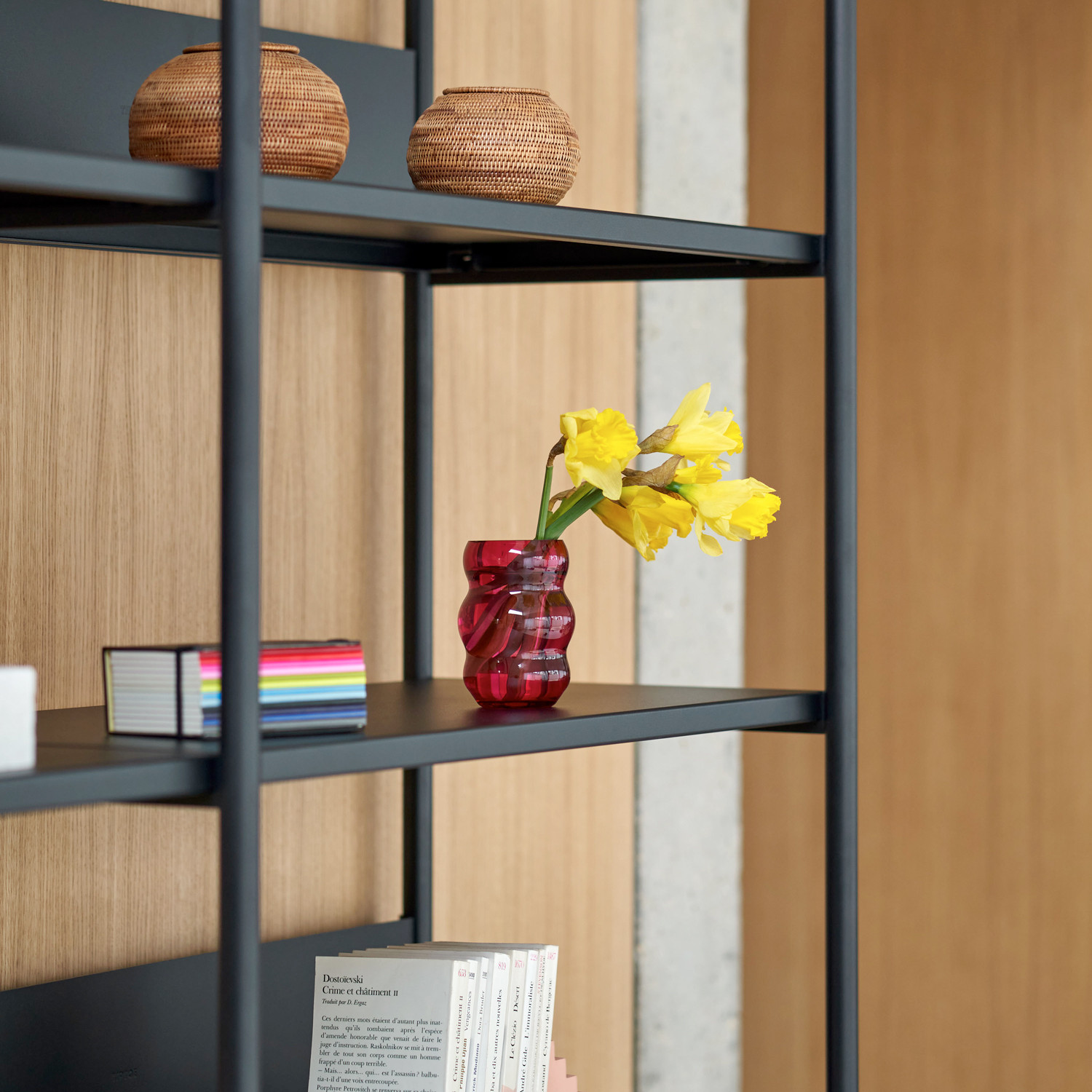 Etagère bureau UNIT - H180 à 215 x  L164cm - acier thermolaqué