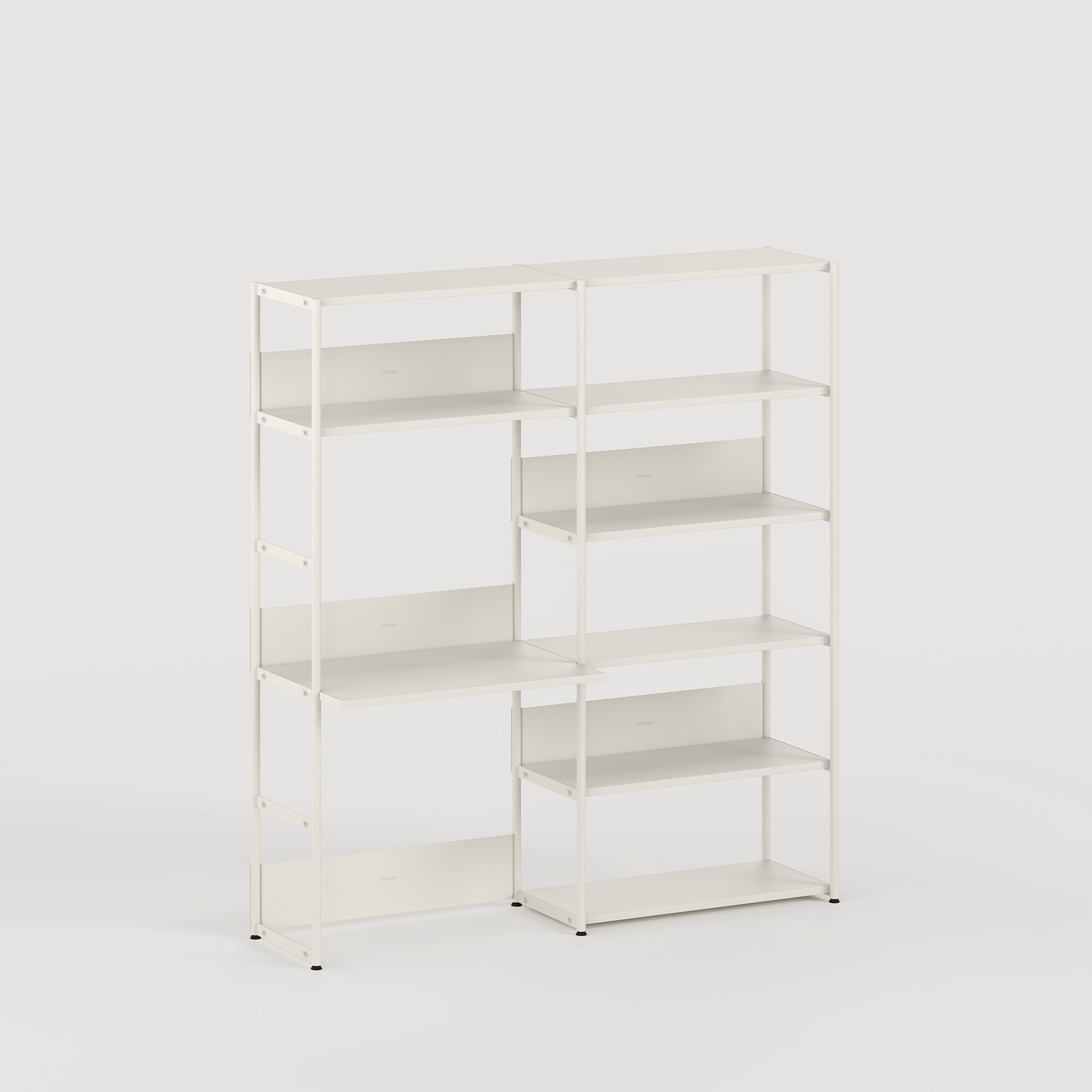 Etagère bureau UNIT - H180 à 215 x  L164cm - acier thermolaqué