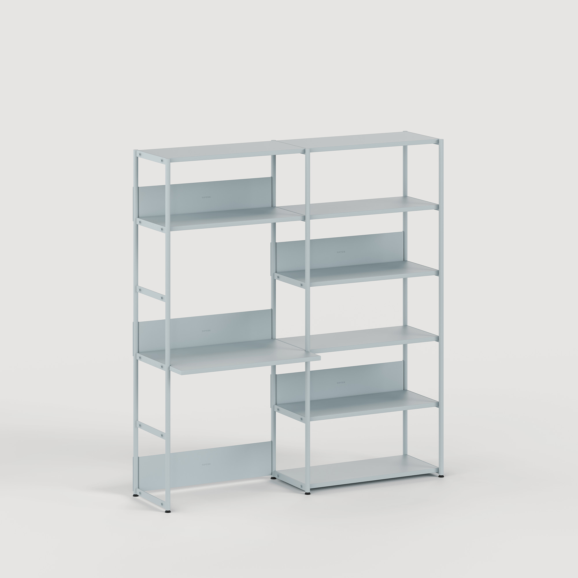 Etagère bureau UNIT - H180 à 215 x  L164cm - acier thermolaqué