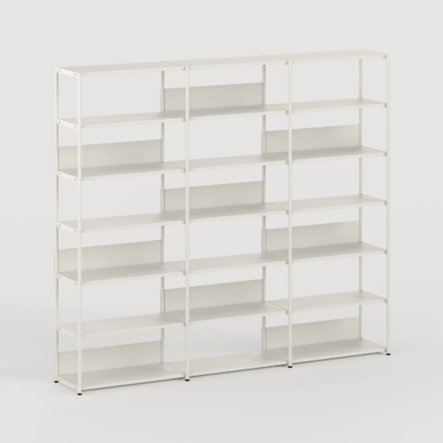 Regal UNIT - H180 bis 215 x B244cm - pulverbeschichteter Stahl