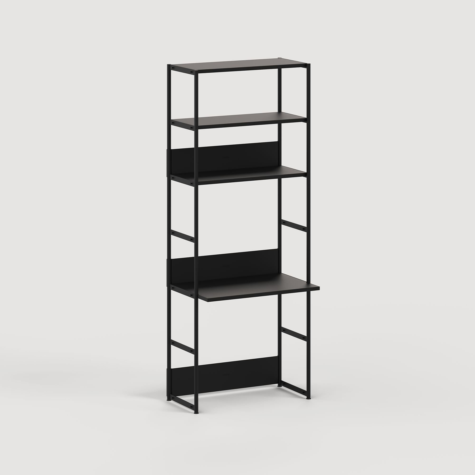 Etagère bureau UNIT - H180 à 215 x  L84cm - acier thermolaqué