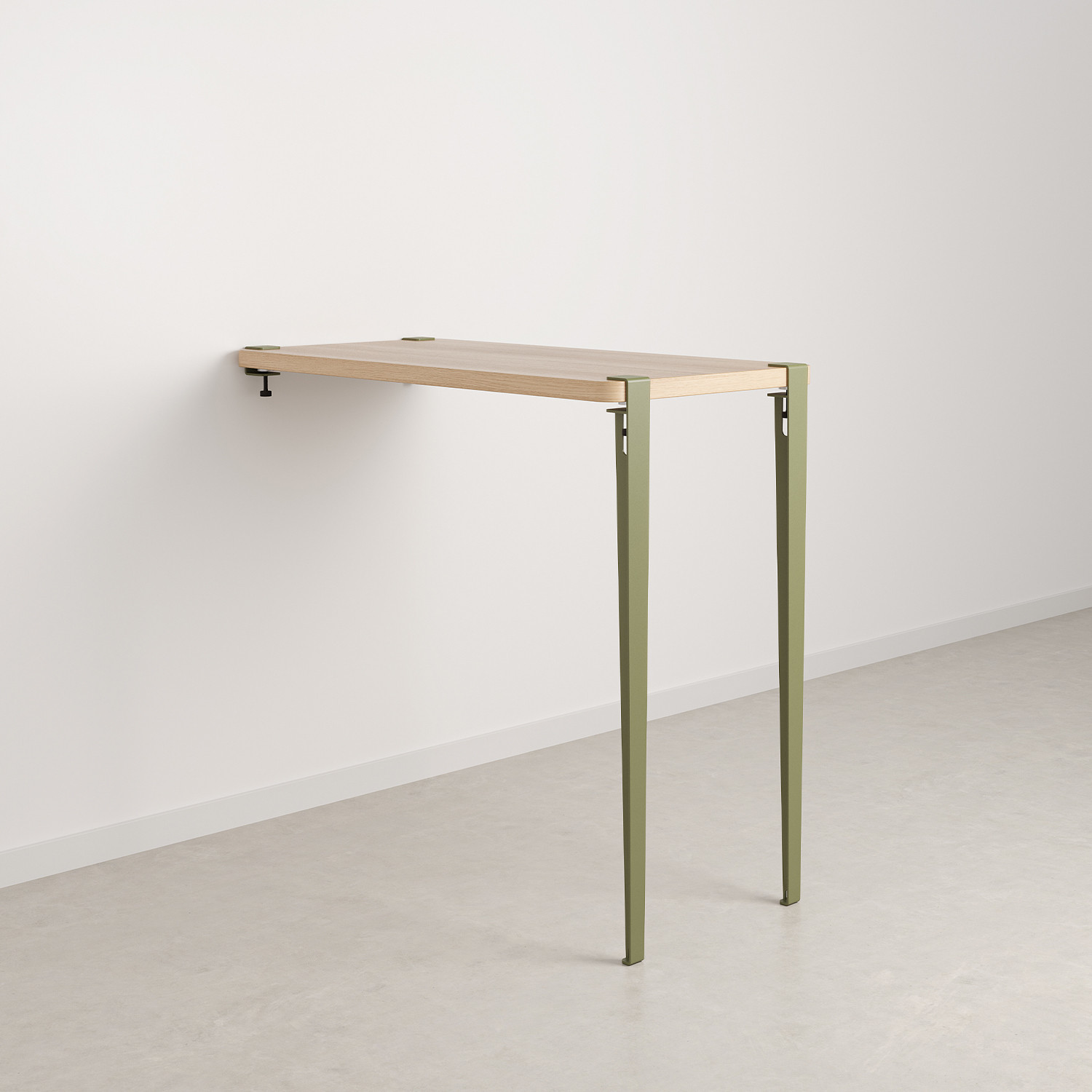 Wall-mounted high table in eco-certified wood - 90 or 110 cm