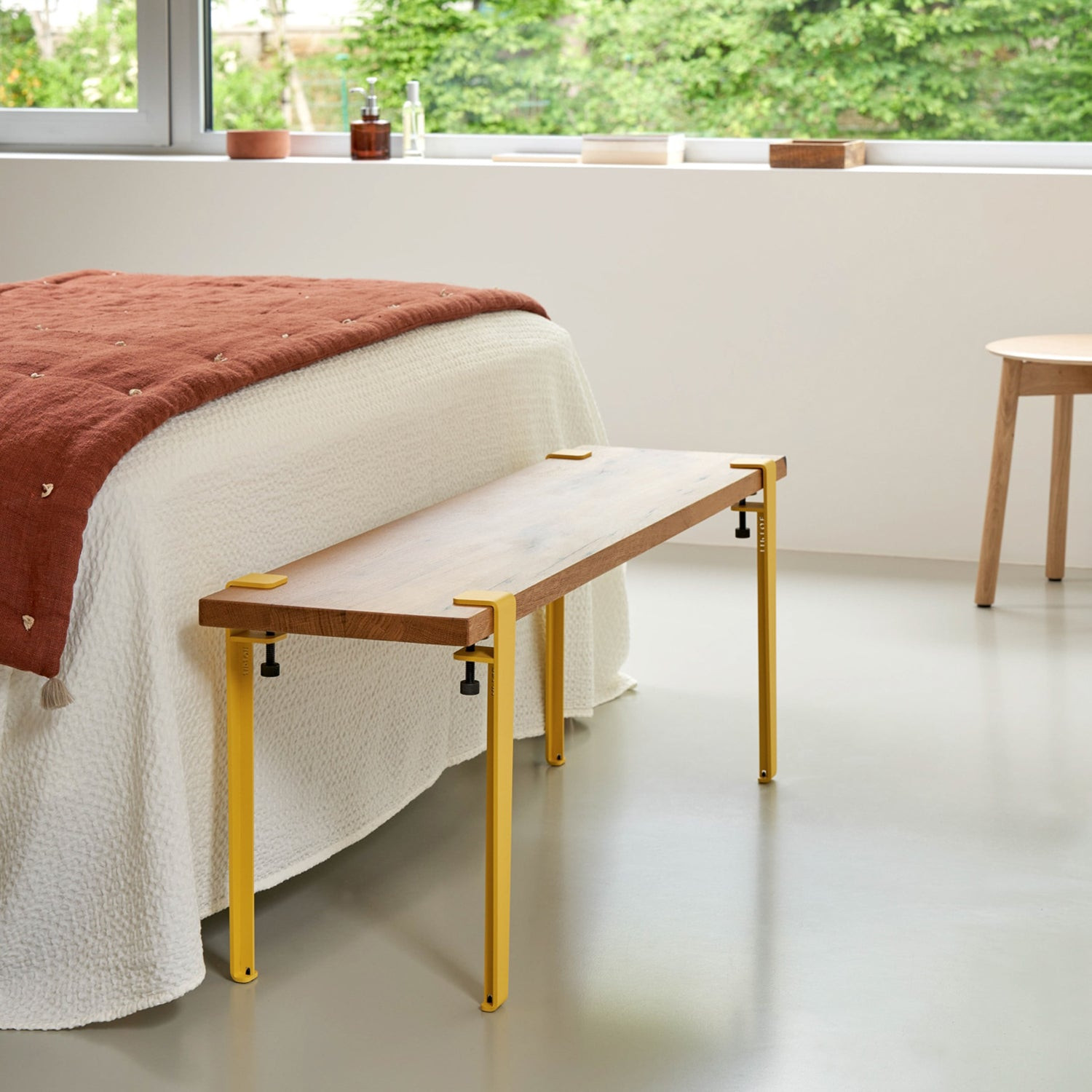 Banc Woody Atmosphera En Bois De Peuplier - 70 Cm, Style Artisanal, Siège Ou Décoration Intérieur/Extérieur