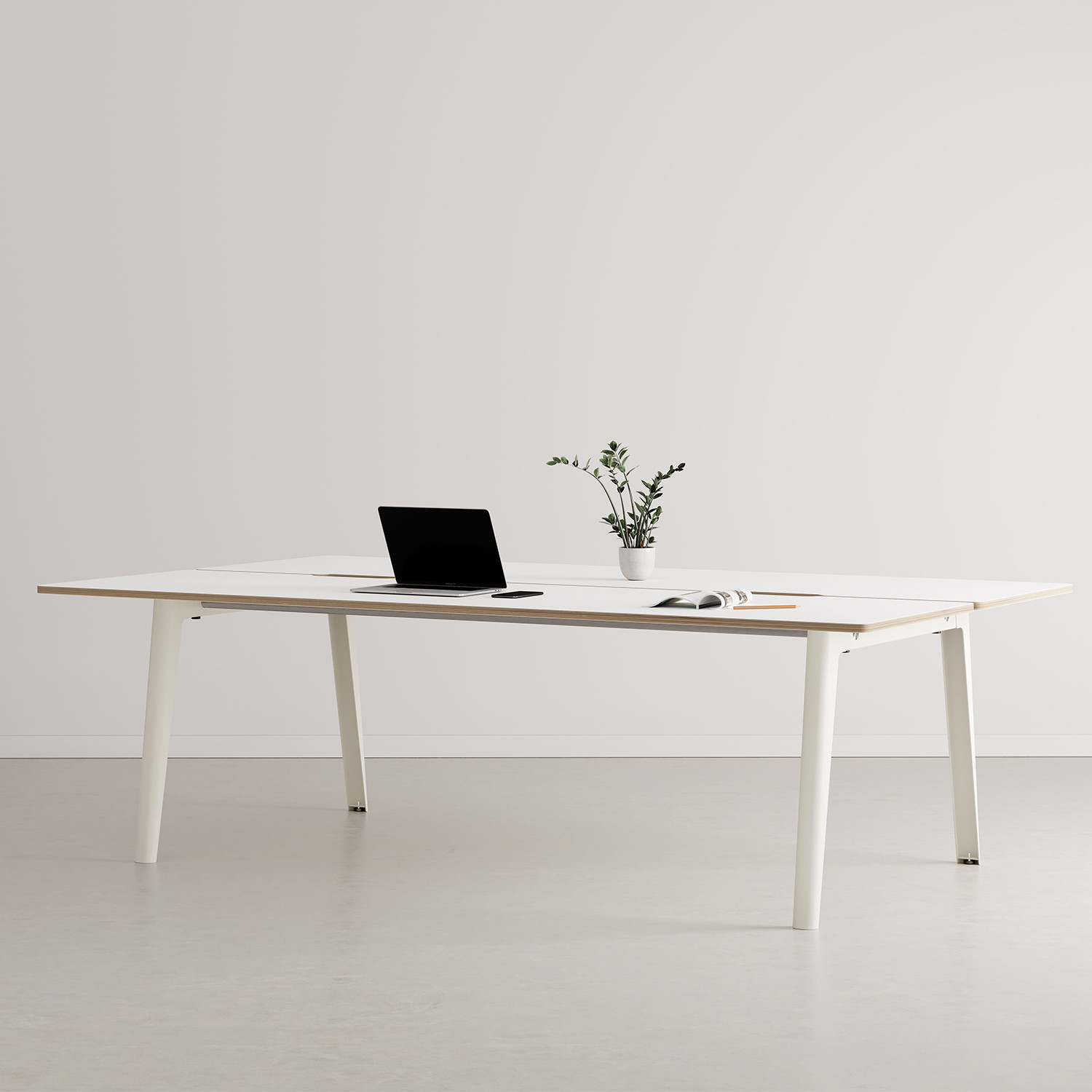 Bureau open-space NEW MODERN 4 places - multiplis blanc