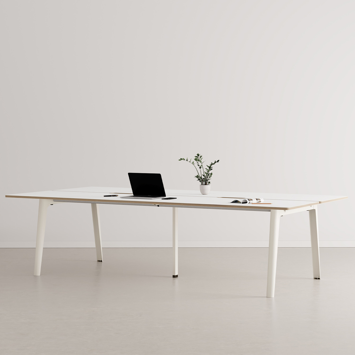 Bureau open-space NEW MODERN 4 places - multiplis blanc