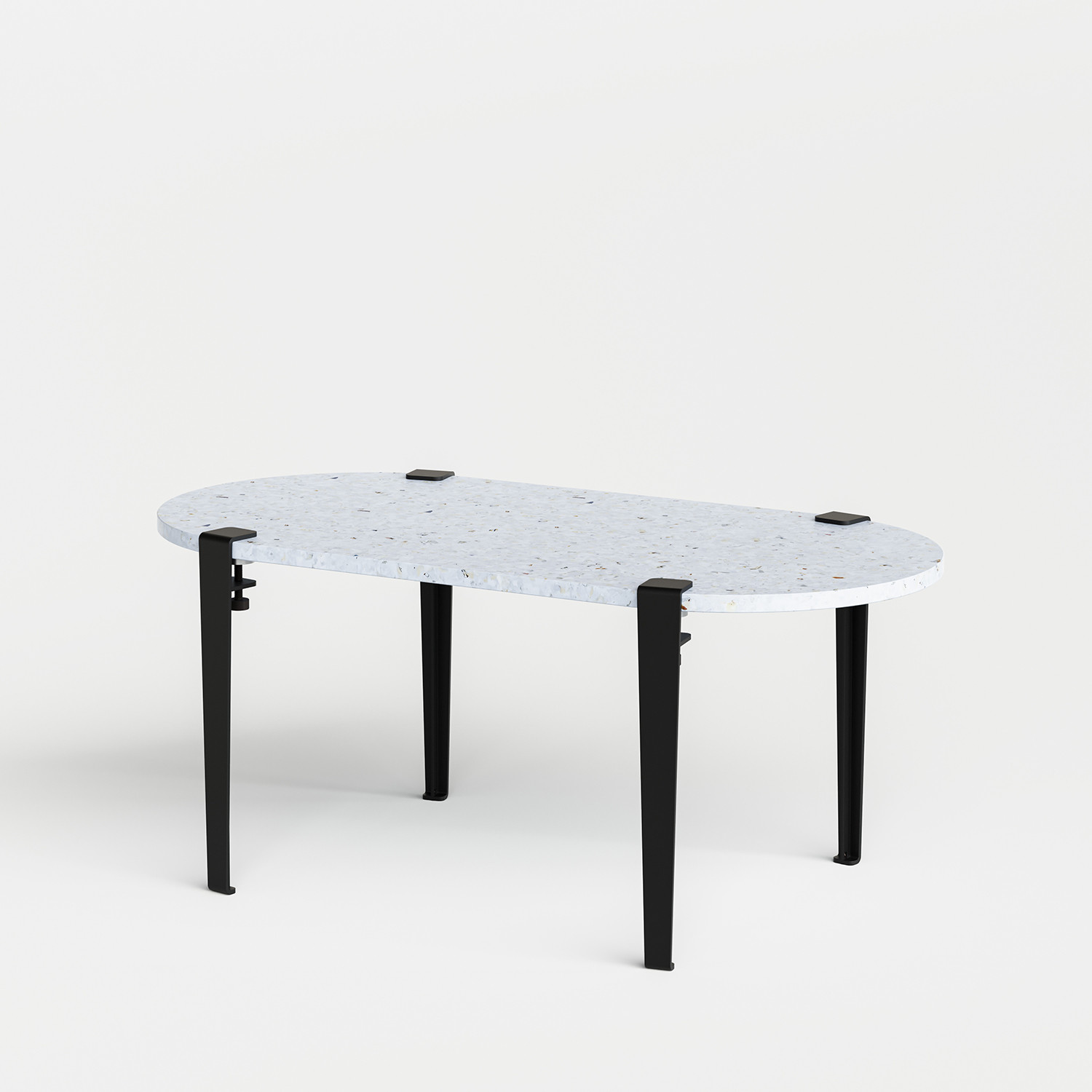 Table basse oblongue TIPTOE 100x50cm - plastique recyclé Venezia