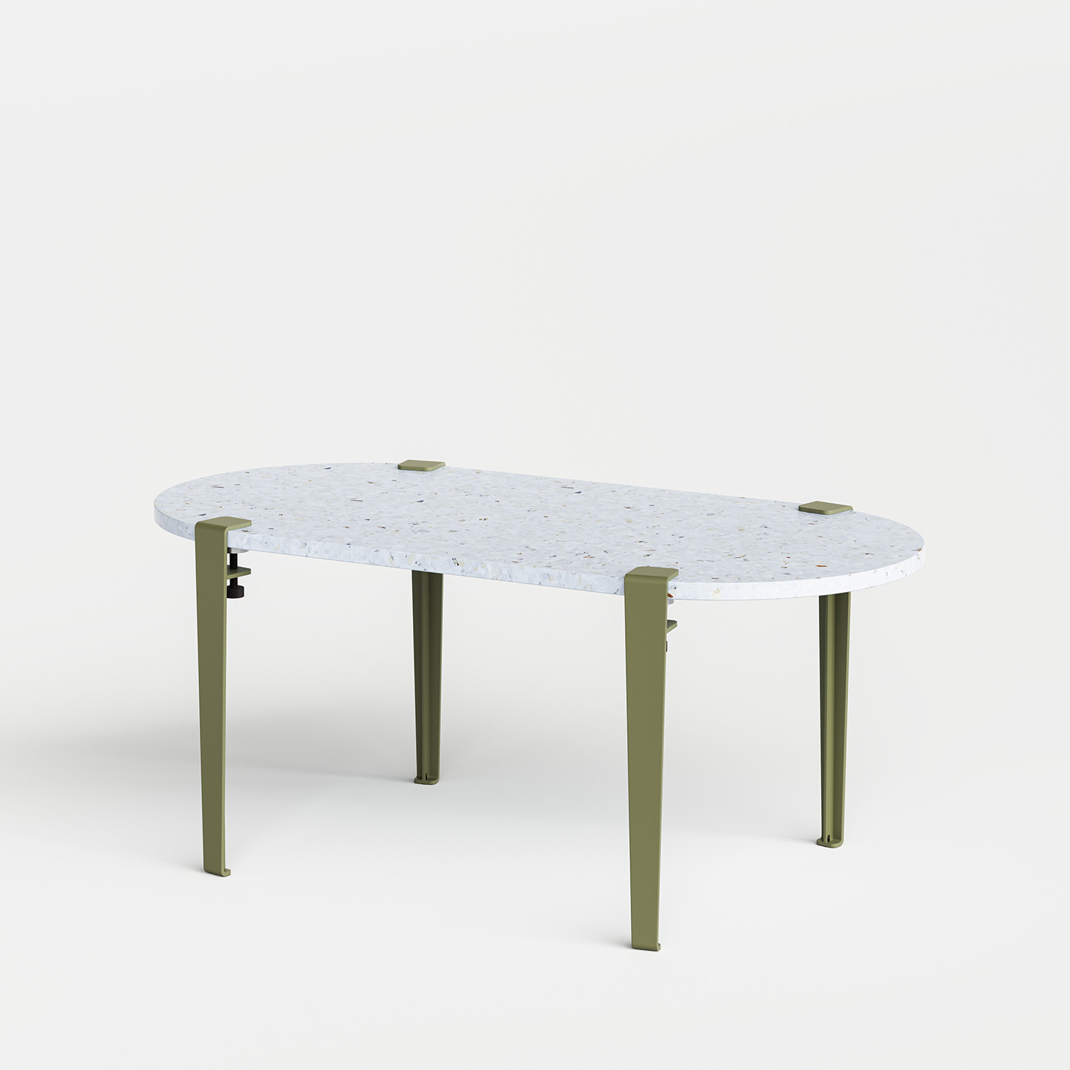 Table basse oblongue TIPTOE 100x50cm - plastique recyclé Venezia