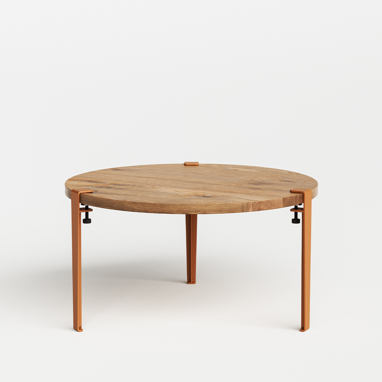 Table basse ronde TIPTOE Ø 80cm - bois ancien recyclé