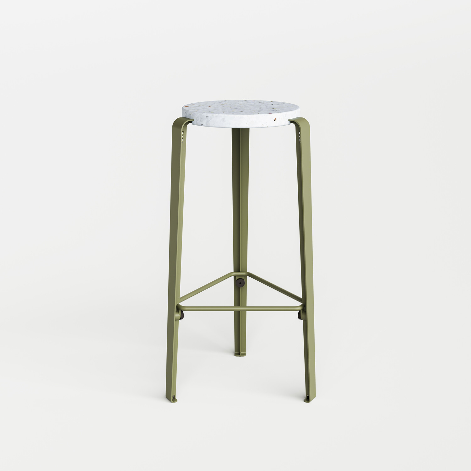 Tabouret de bar LOU - plastique recyclé Venezia