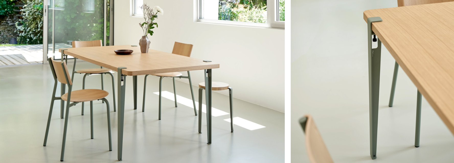 Design dining table leg, industrial and modern style