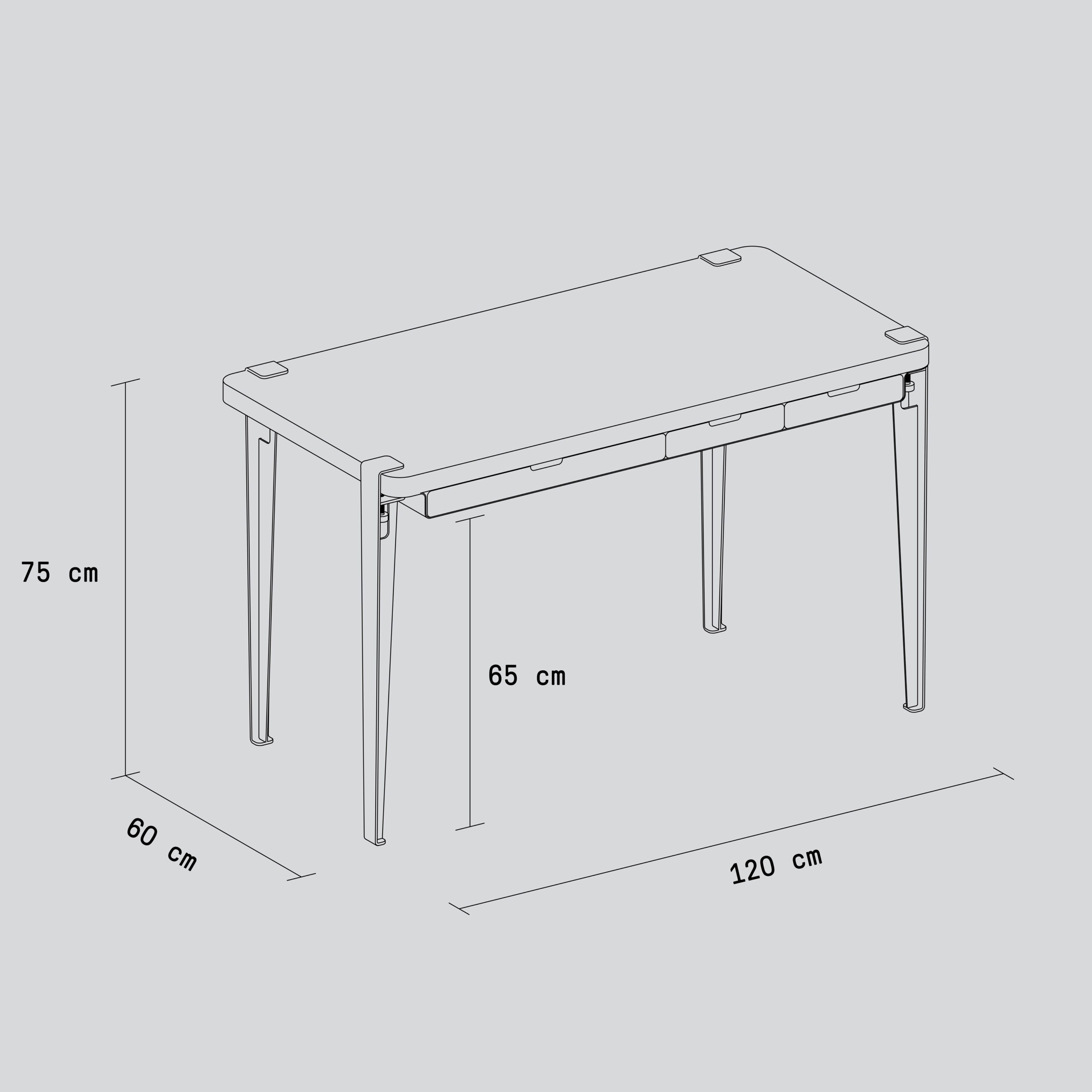 Bureau TIPTOE 120x60cm - bois éco-certifié