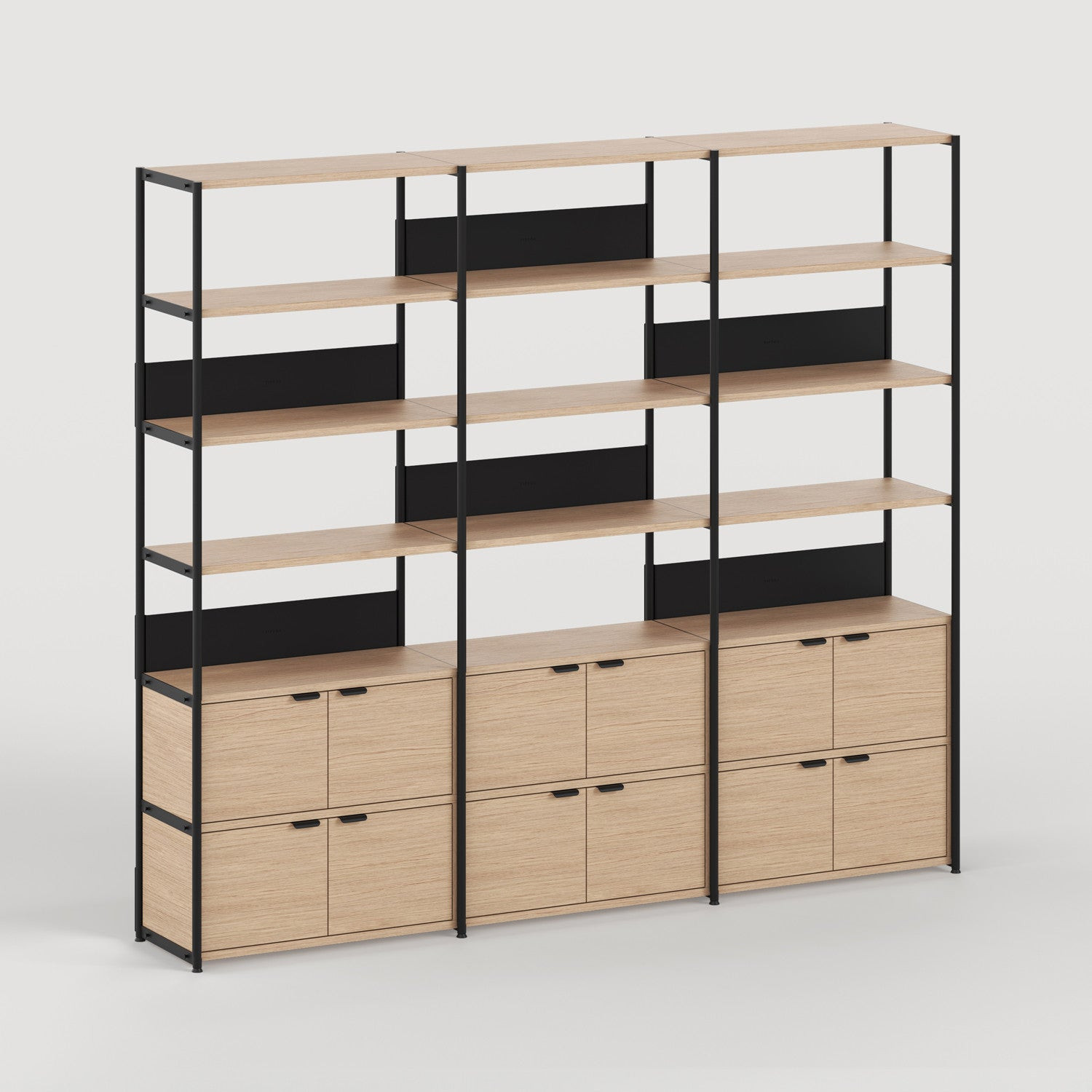 UNIT shelf - H180 to 215 x W240cm - eco-certified wood