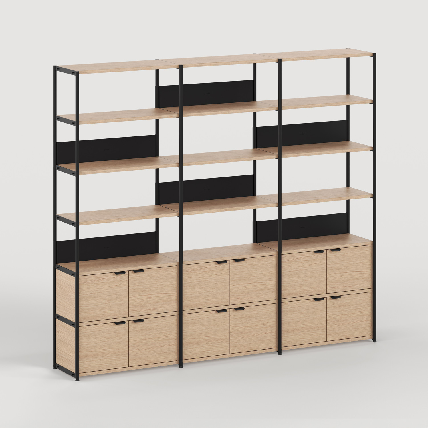 UNIT shelf - H180 to 215 x W244cm - eco-certified wood