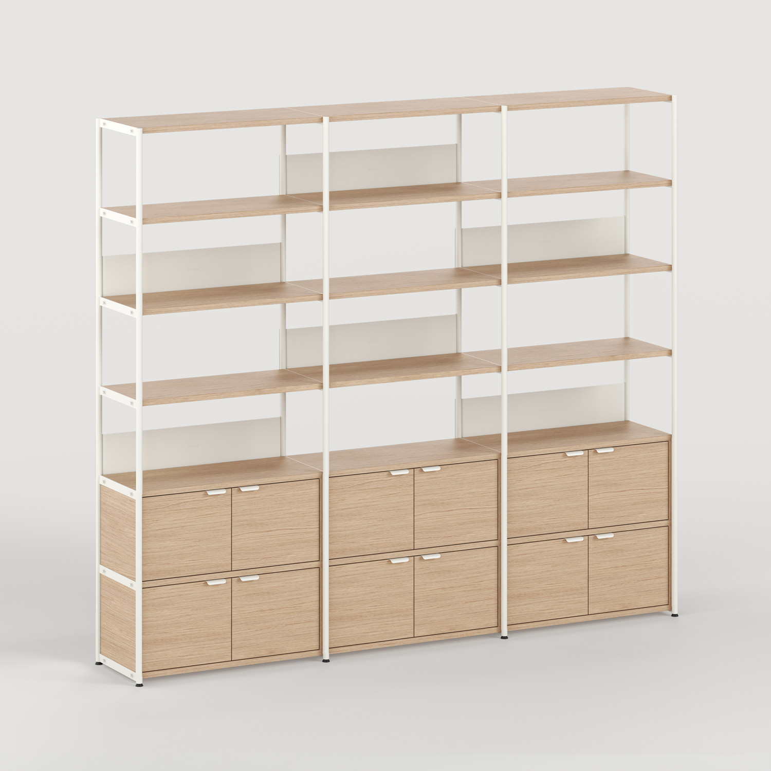 UNIT shelf - H180 to 215 x W244cm - eco-certified wood