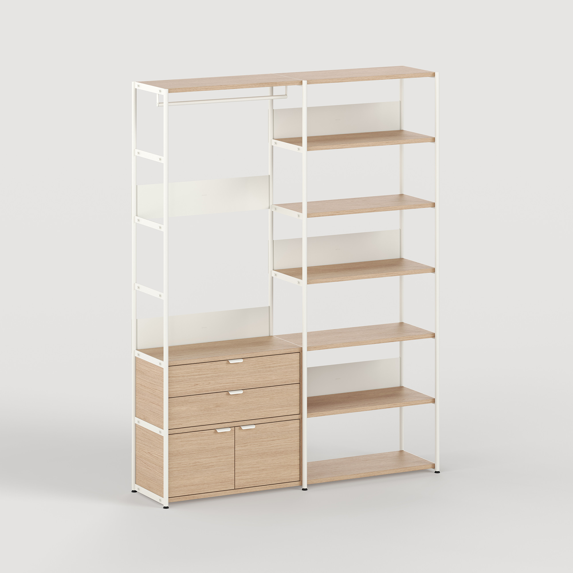 Penderie UNIT - H180 à 215 x L164cm - bois éco-certifié